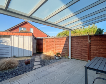 überdachte Terrasse - Gepflegtes Reihenmittelhaus in familienfreundlicher Lage von Herzebrock ***4271 G