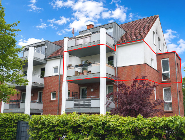 Rückansicht - 3-Zimmer-Wohnung mit Balkon und Gestaltungspotenzial ***1847 R in Gütersloh-Pavenstädt