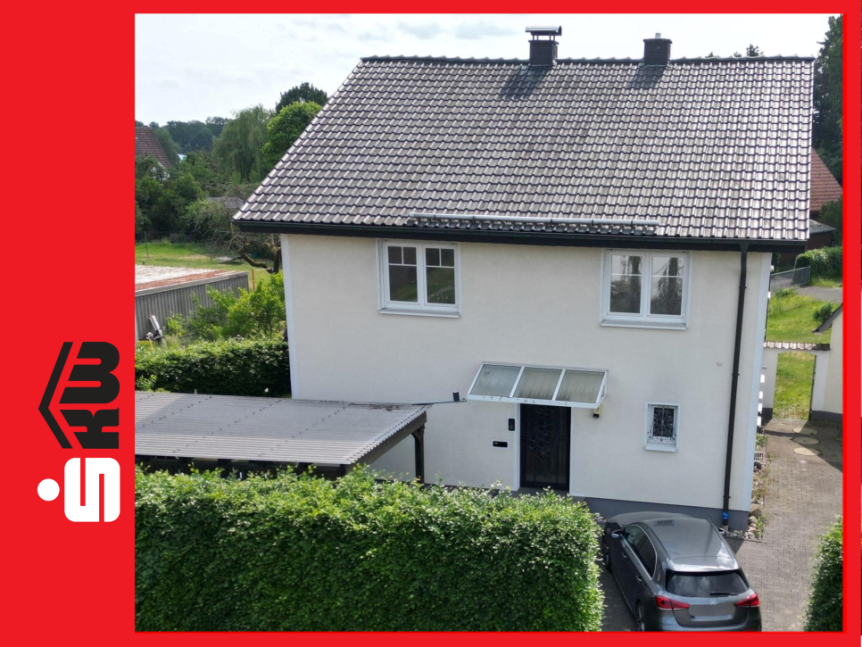 Hausansicht - Zweifamilienhaus + Baugrundstück in Schloß Holte***4212 G