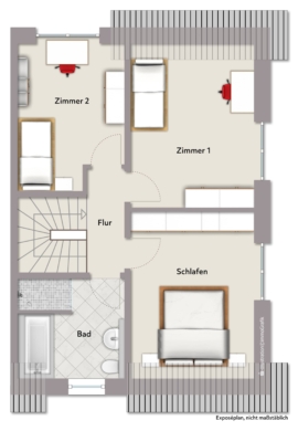 Obergeschoss - Moderne Doppelhaushälfte in hochwertiger Neubauausführung ***4265 G in Langenberg