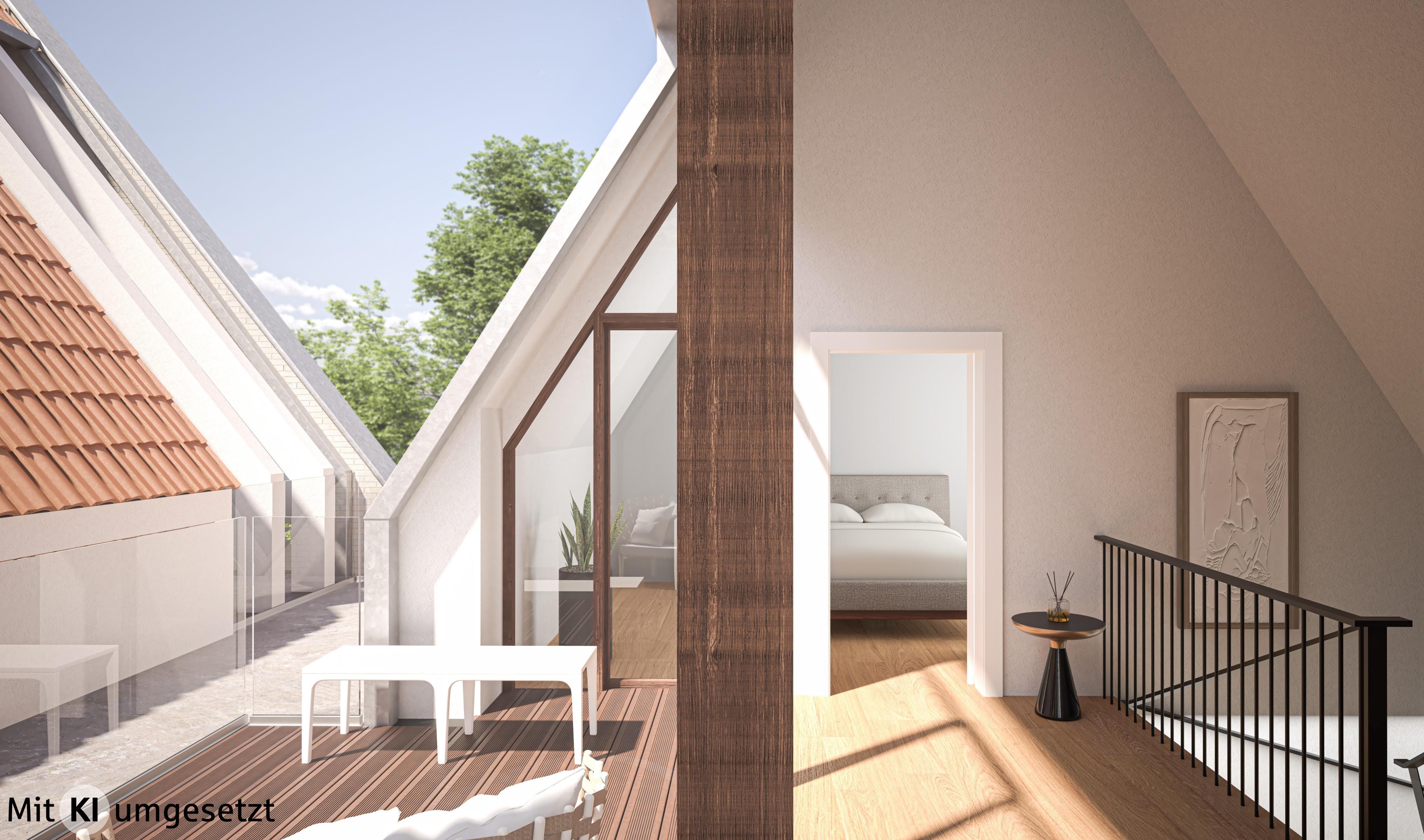 Maisonettewohnung Perspektive - KI-generiert