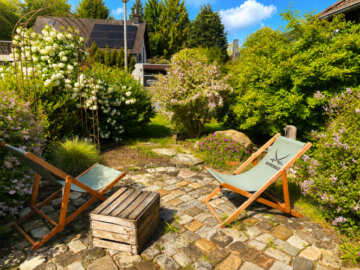 Sonnige Plätze im Garten - Familienbungalow mit großem Garten, Vollkeller & Wellnessbereich *4297 G Versmold